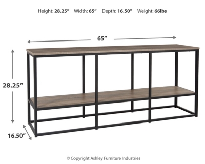 Wadeworth 65" TV Stand, Brown/Black, large