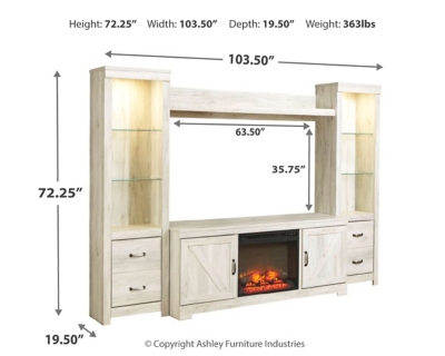 Bellaby 4-Piece Entertainment Center with Fireplace