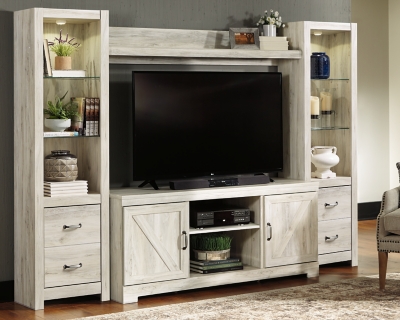 Whitewashed on sale entertainment center