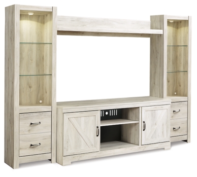 Bellaby 4-Piece Entertainment Center, Whitewash, large