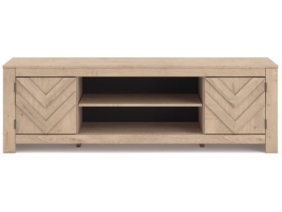 Cayboni 71" TV Stand, Tan, large