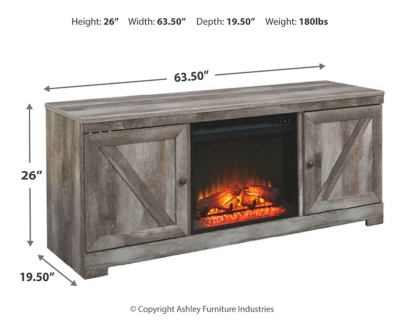Wynnlow 63" TV Stand with Fireplace