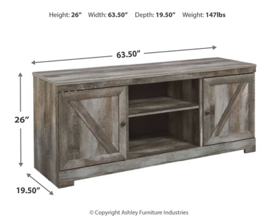 Wynnlow 63" TV Stand, Gray, large