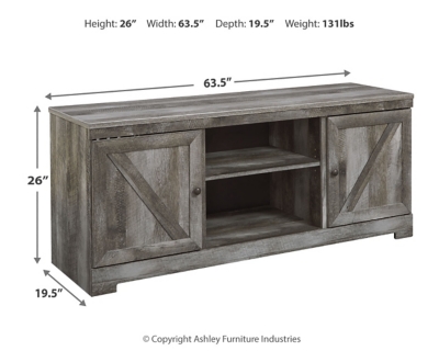 Wynnlow 63" TV Stand, Gray, large