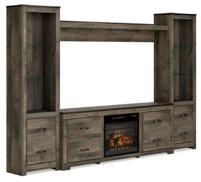 Trinell 4-Piece Entertainment Center with Electric Fireplace, , large