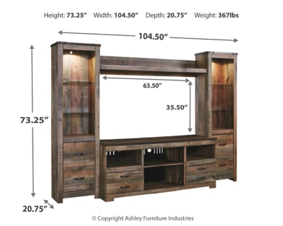 Trinell 4 Piece Entertainment Center Ashley Furniture Homestore