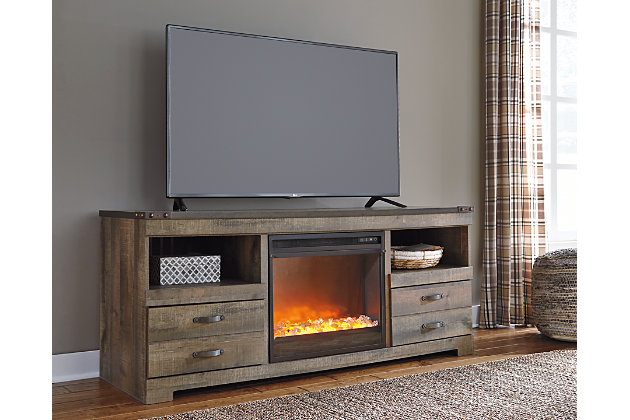 trinell 63" tv stand with electric fireplace | ashley furniture