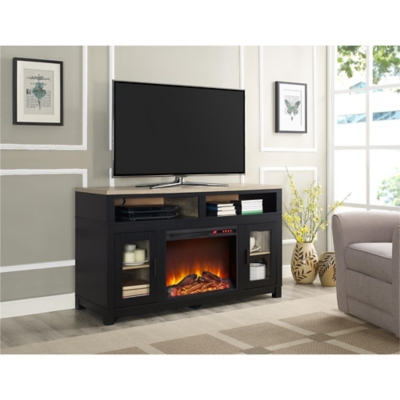 Fireplace Kadin Electric TV Stand for TVs up to 60", Black, large