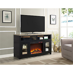 Fireplace Kadin Electric TV Stand for TVs up to 60", Black, rollover