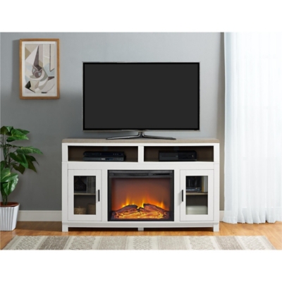 Fireplace Kadin Electric TV Stand for TVs up to 60", White, large