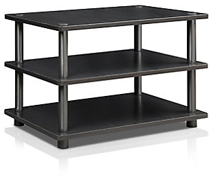 Furinno 23.6" Turn-N-Tube Easy Assembly 3-Tier Corner TV Stand, , large