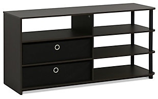 Furinno Jaya Simple Design TV Stand for up to 50" with Bins, , rollover