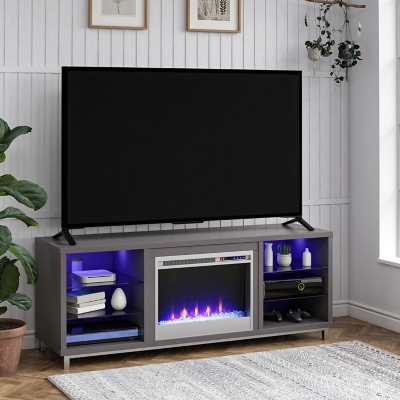 Ameriwood Home Norton Fireplace TV Stand for TVs up to 70", Gray, rollover