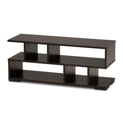 Baxton Studio Arne Dark Brown Wood TV Stand, , large