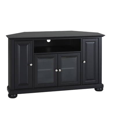 Crosley Alexandria 48" Corner Tv Stand, Black, large