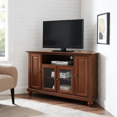 Cambridge 48 Corner TV Stand, Dark Brown