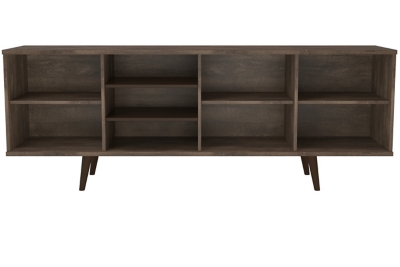 International Home Distressed 3-Cabinet TV Stand, Brown, large