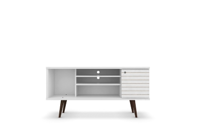 Manhattan Comfort Liberty 53.14" TV Stand in White, White, large