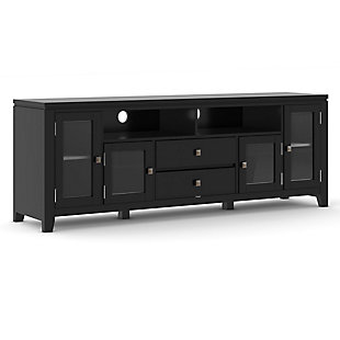 Cosmopolitan Solid Wood 72" Contemporary TV Stand, , large