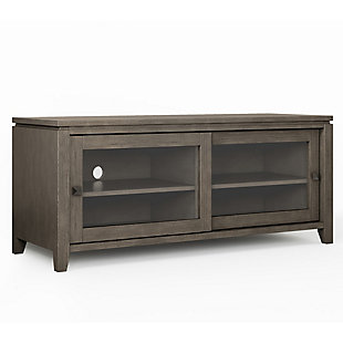 Cosmopolitan Solid Wood 48" Contemporary TV Stand, Gray, large