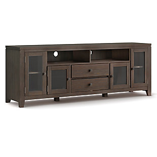 Cosmopolitan Solid Wood 72" Contemporary TV Stand, , large