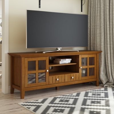 Solid wood tv console deals 60 inch