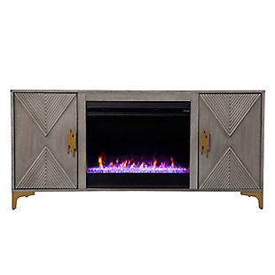 Southern Enterprises Rhada Color Changing Fireplace with Media Storage, , large