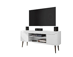 Manhattan Comfort Bradley 62.99 TV Stand in White, White, large