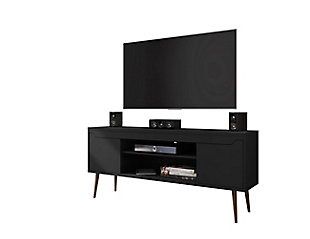 Manhattan Comfort Bradley 62.99 TV Stand in Black, Black, large