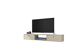 Manhattan Comfort Liberty 62.99 Floating Entertainment Center in Off White, Off White, large