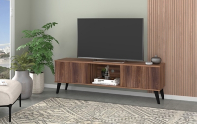 Manhattan Comfort Doyers 62.20 TV Stand in Nut Brown, Nut Brown, large