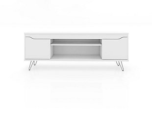 Manhattan Comfort Baxter 62.99" TV Stand in White, , large