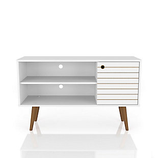 Manhattan Comfort Liberty TV Stand 42.52 in White, White, large