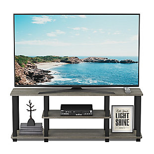 No Tools 3D 3-Tier Entertainment TV Stand with Square Tubes, , rollover