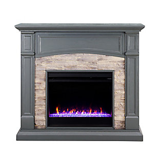 Southern Enterprises Brennax Color Changing Media Fireplace - Gray, , large