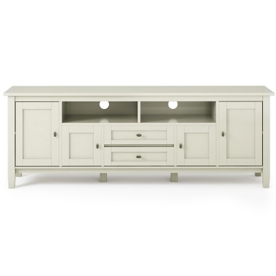 Simpli Home Warm Shaker Solid Wood 72 inch TV Media Stand