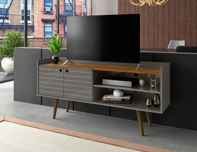 W600001556 Bogart 3 Shelf TV Stand, Gray sku W600001556