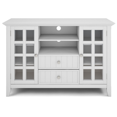 Simpli Home Acadian 53" TV Media Stand, White, large