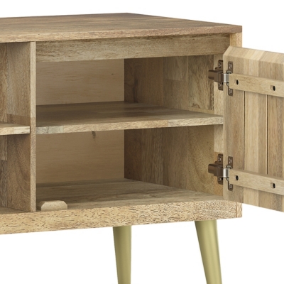 Open cabinet interior showing shelves