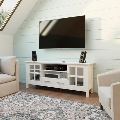 Simpli Home Kitchener 60 TV Media Stand, White