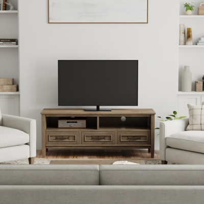 Simpli Home Lev 50 TV Media Stand, Smoky Brown