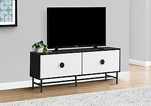 Monarch Specialties 60" TV Stand, Black/White, rollover