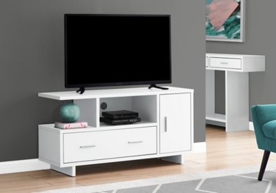 W600001759 Monarch Specialties 47 TV Stand, White sku W600001759