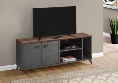 Monarch Specialties 60" TV Stand, Gray, rollover