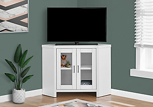 Monarch Specialties 42" TV Stand, White, rollover