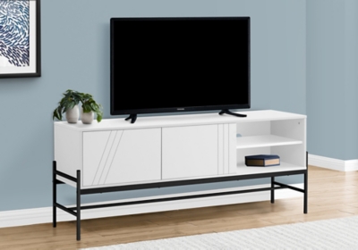 Monarch Specialties 59 TV Stand, White