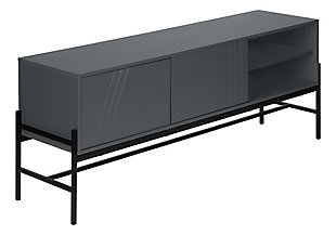 Monarch Specialties 60" TV Stand, Gray, large