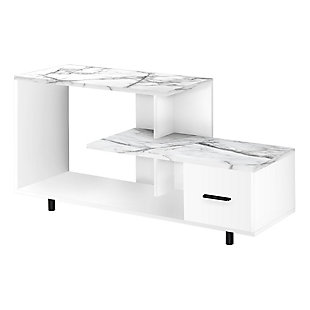 Monarch Specialties 48" TV Stand, White, large