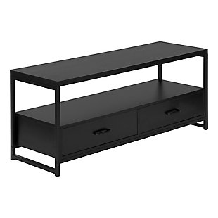 Monarch Specialties 48" TV Stand, Black, large