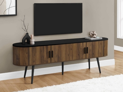 Haya 71 TV Stand, Black/Brown